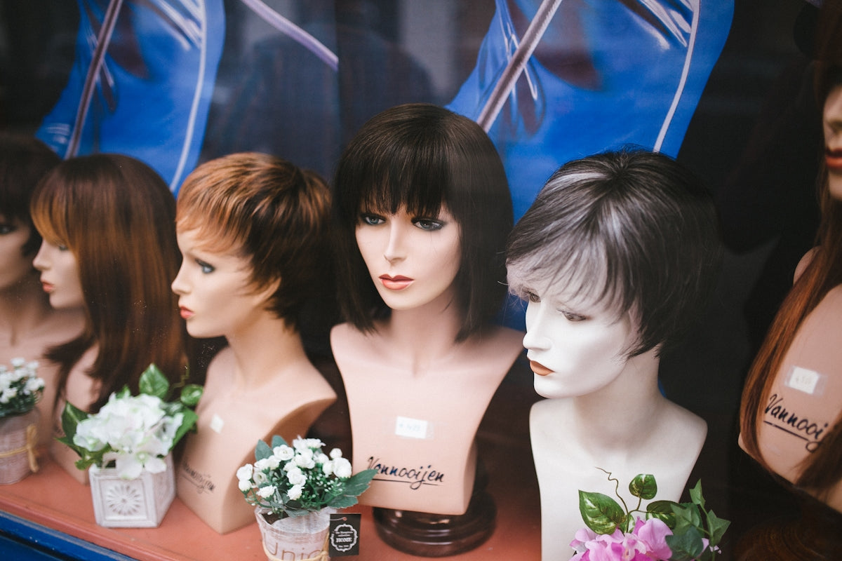black and brown hair wigs