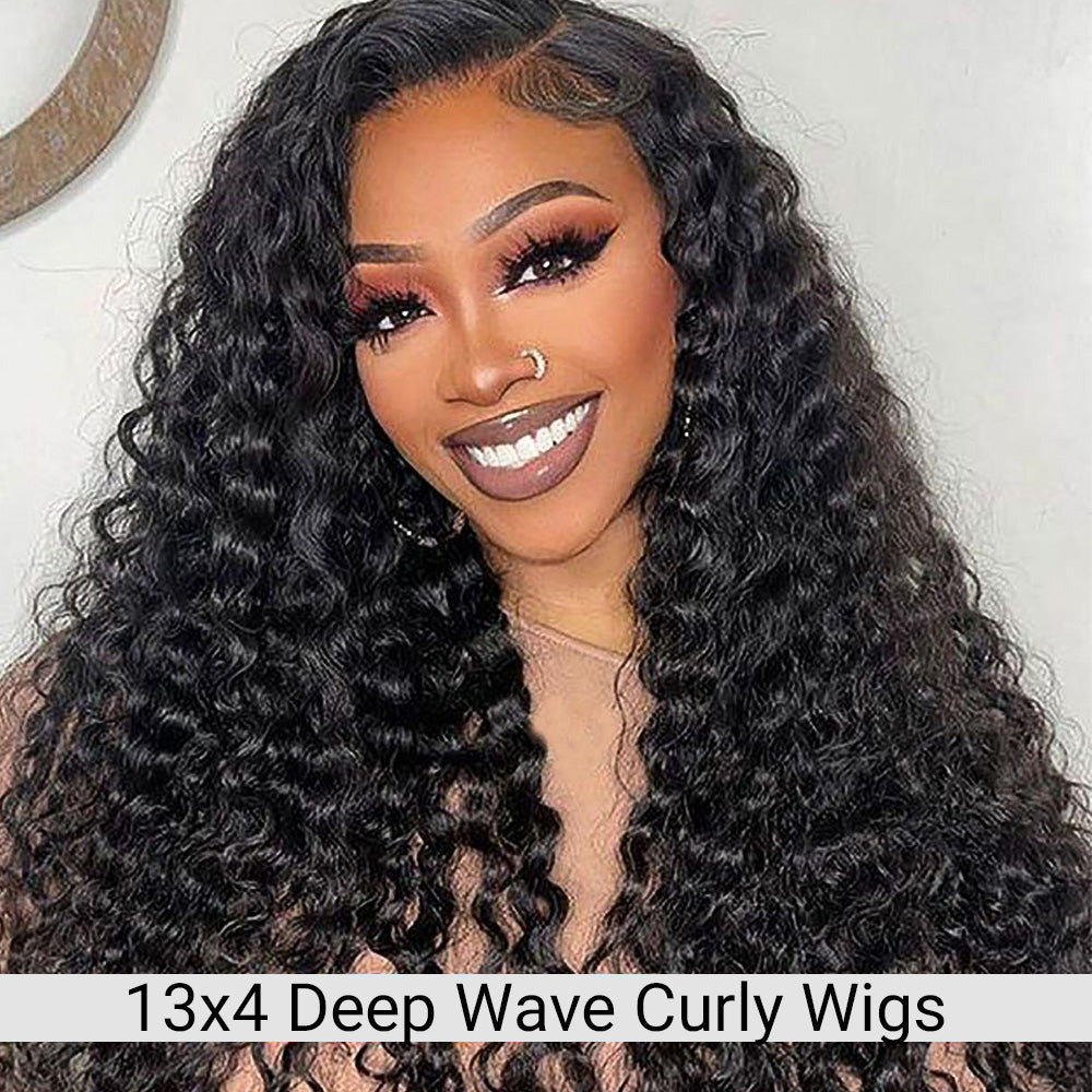 13x4 HD LaceDeep Wave Lace Front Wigs for Black Women
