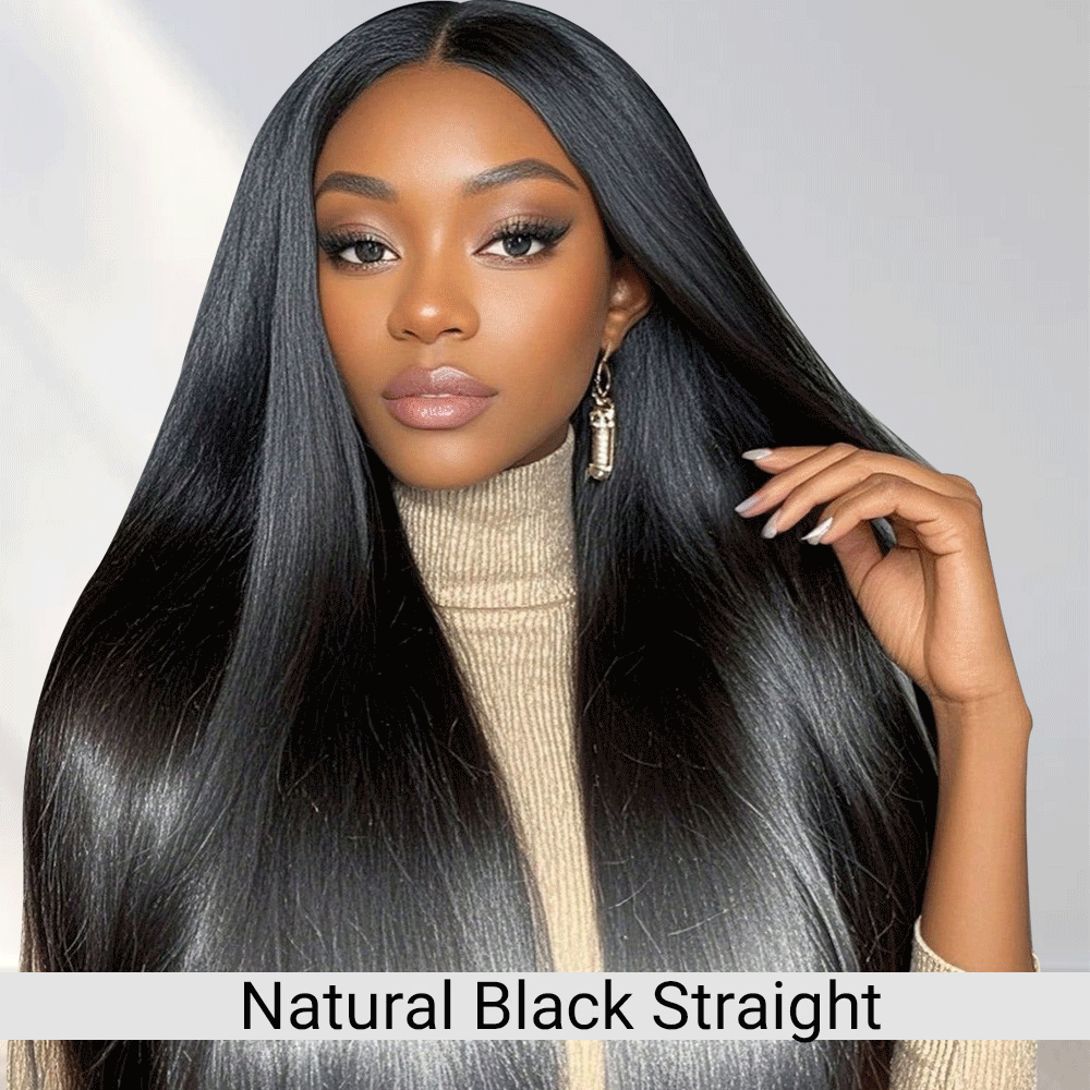 13X6 HD Lace Front Wigs Human Hair Wigs with Baby Hair for Black Women Pre Plucked Straight Brazilian Virgin Hair Lace Frontal Wig Natural Black