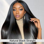 13X6 HD Lace Front Wigs Human Hair Wigs with Baby Hair for Black Women Pre Plucked Straight Brazilian Virgin Hair Lace Frontal Wig Natural Black
