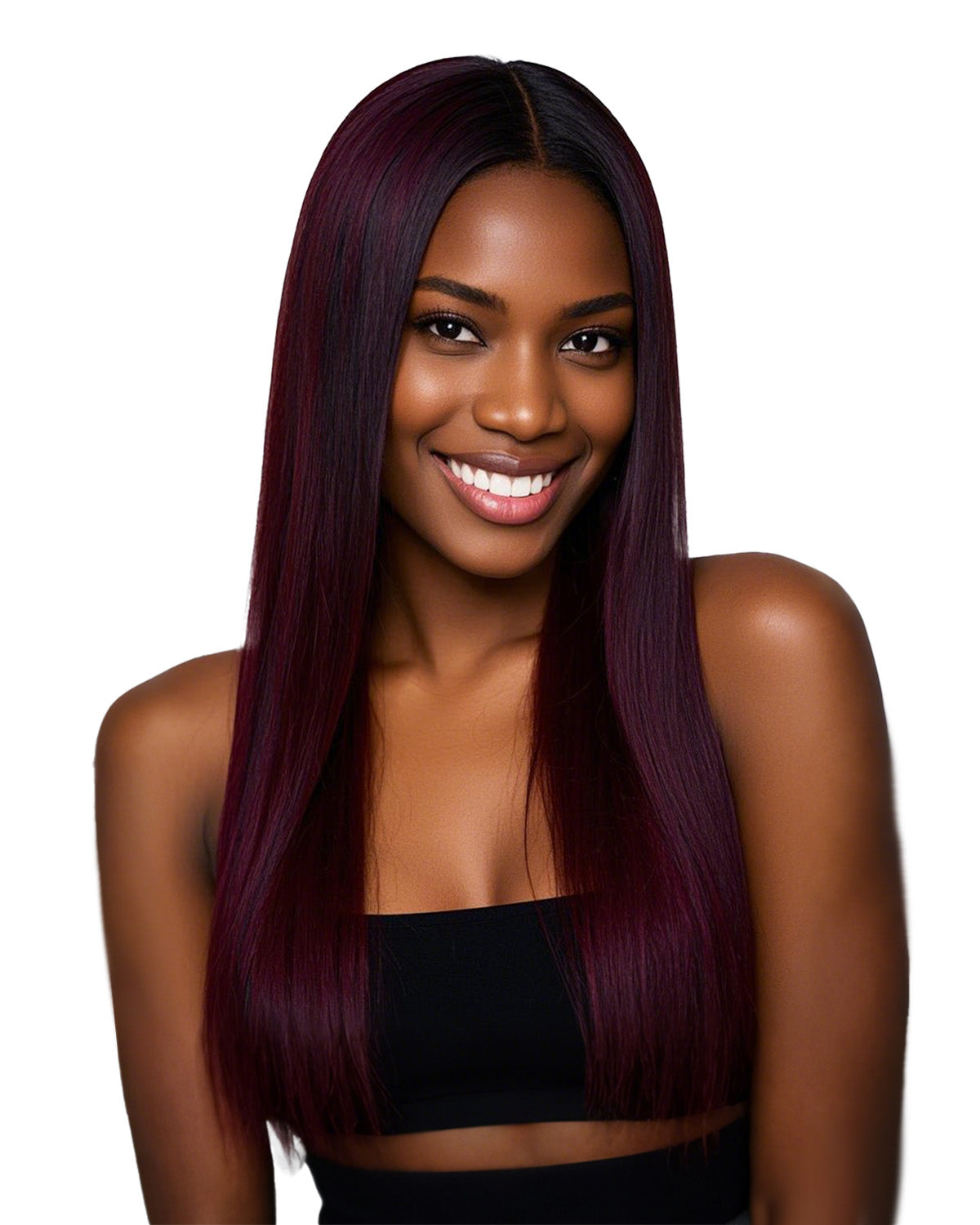 1B/99J Burgundy Red Straight Bundles（3 Bundles）