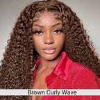 Ombre Brown Lace Front Wigs Human Hair Pre Plucked Curly Wave Brazilian Virgin Hair 13X4 HD Transparent Lace Frontal Wigs with Baby Hair