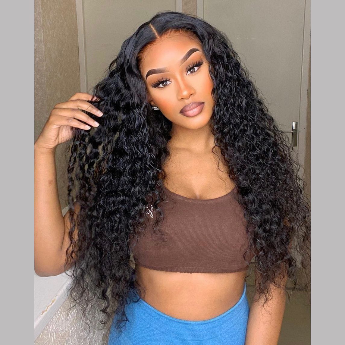 Deep Wave Hair 3 Bundles with Lace Closure