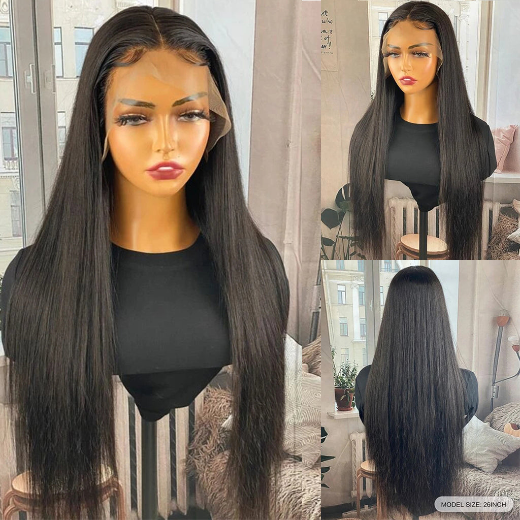 Straight Hair 3 Bundles with Lace Closure