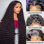 13x6 HD Lace Front Perücke tief gewellt Echthaar für schwarze Frauen 