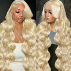 613 Blonde Human Hair Wigs 13X6 HD Transparent Lace Front Body Wave Wigs with Baby Hair for Black Women Pre Plucked Brazilian Virgin Hair Wig