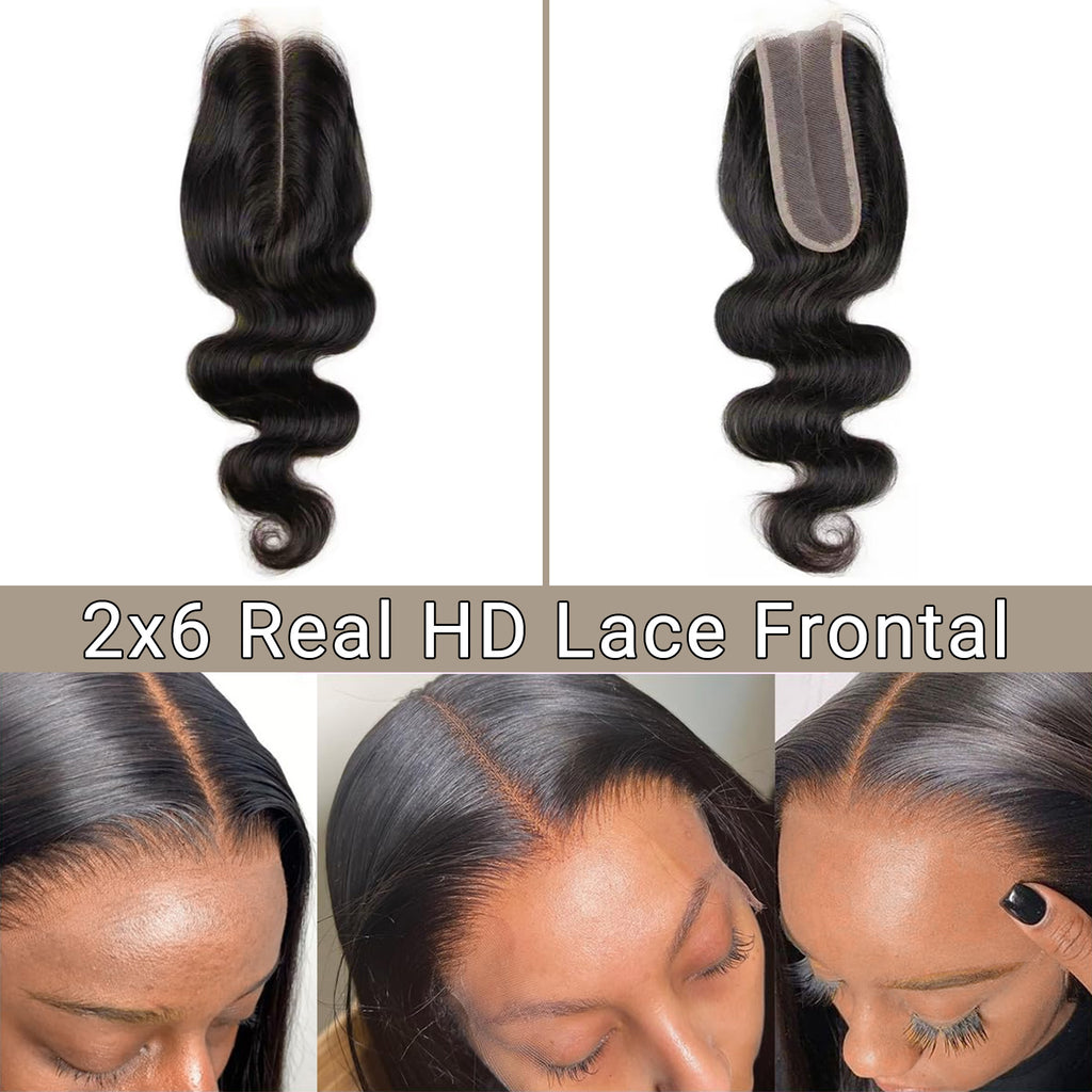 2x6 real HD Lace Closure Body Wave Virgin Human Hair