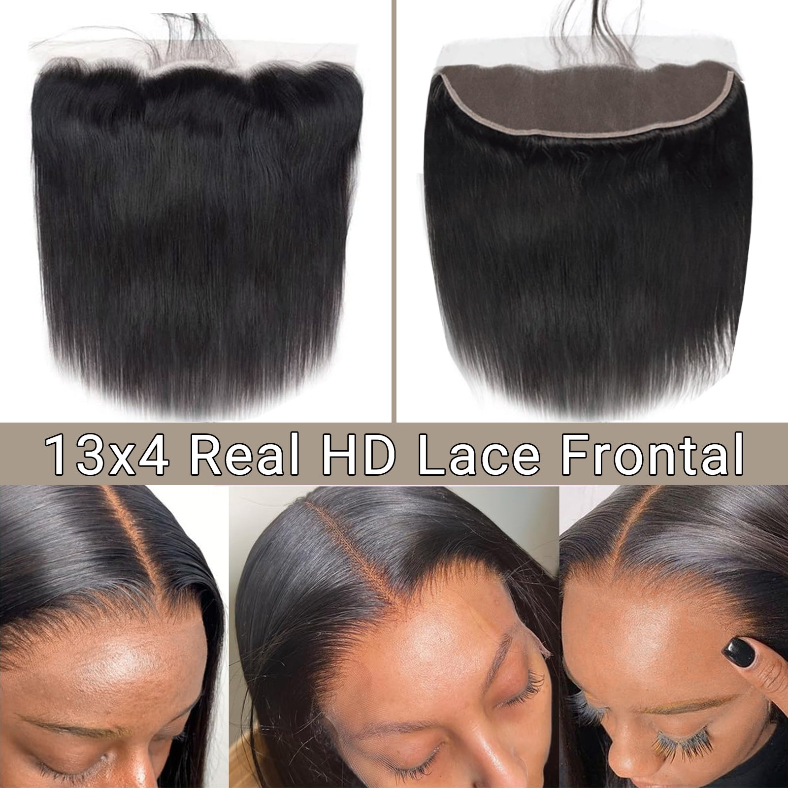 13x4 Real Swiss hd lace frontal closure straight