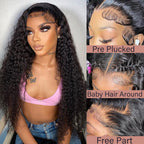 Deep Wave Hair 3 Bundles with Lace Closure