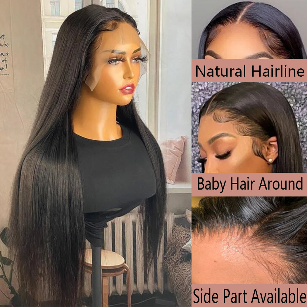 Straight Hair 3 Bundles with Lace Closure