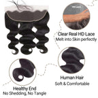13x4 HD Lace Frontal closure Virgin Body Wave Human Hair