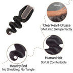 2x6 real HD Lace Closure Body Wave Virgin Human Hair
