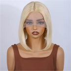 613 Blonde Short Bob Wig Human Hair 13X4 Lace Front Wigs with Baby Hair for Black Women Pre Plucked Straight Brazilian Virgin Hair Lace Frontal Wig
