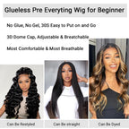 13X6 HD Lace Front Wigs Body Wave Natural Black Human Hair Wigs For Black Woman
