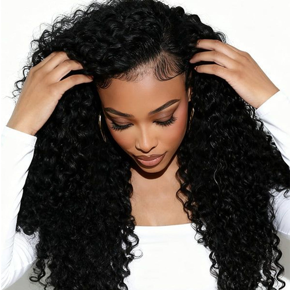 13x6 HD Lace Front Perücke tief gewellt Echthaar für schwarze Frauen 