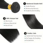 16A Straight Human Hair  Bundles (Single Bundle/100g per)