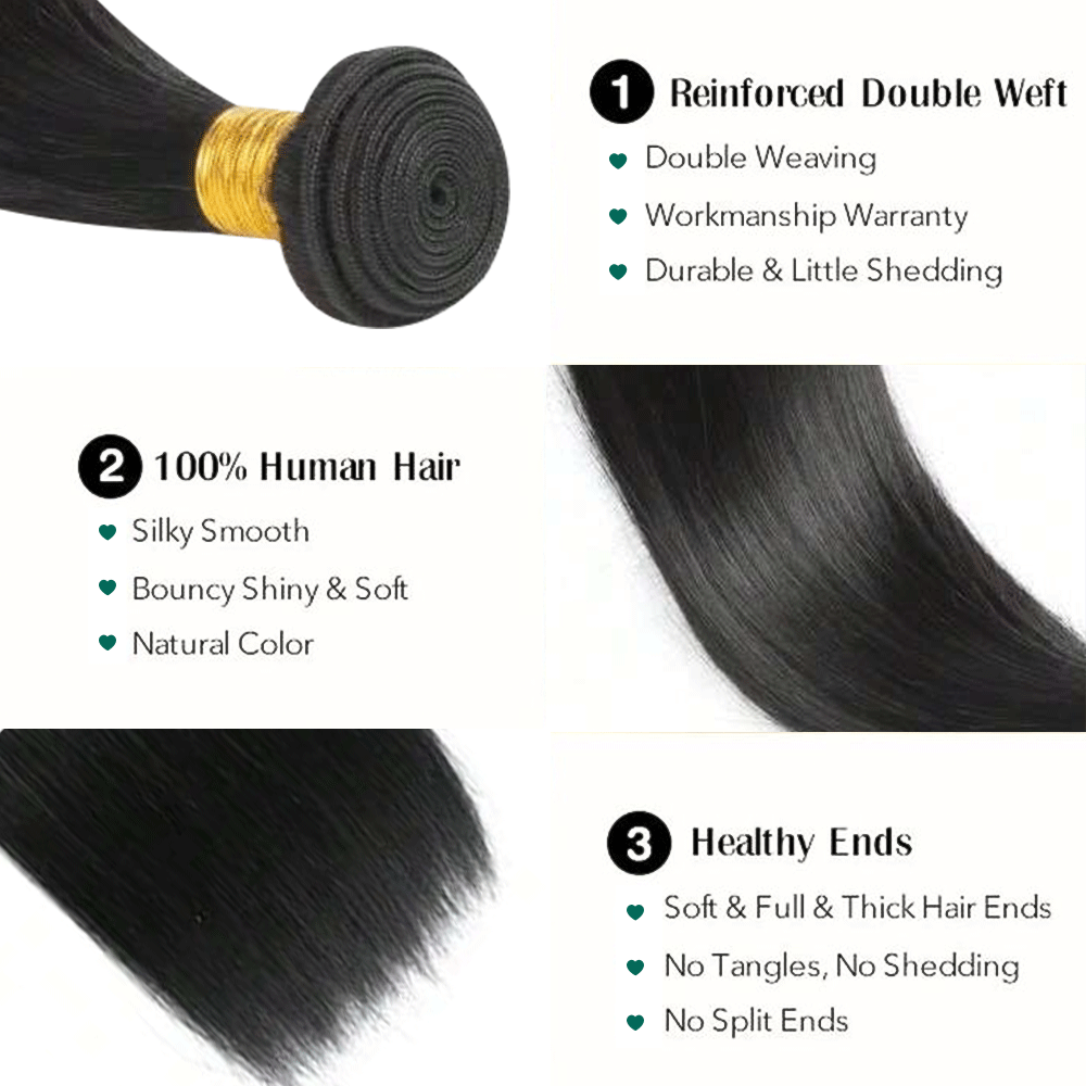 16A Straight Human Hair  Bundles (Single Bundle/100g per)