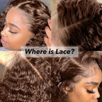 Ombre Brown Lace Front Wigs Human Hair Pre Plucked Curly Wave Brazilian Virgin Hair 13X4 HD Transparent Lace Frontal Wigs with Baby Hair