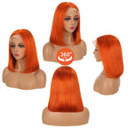 ginger bob wig human hair 13x4 HD Lace Front Wigs orange glueless wigs for women Straight Short Bob Lace Front Wigs Pre Plucked with Baby Hair