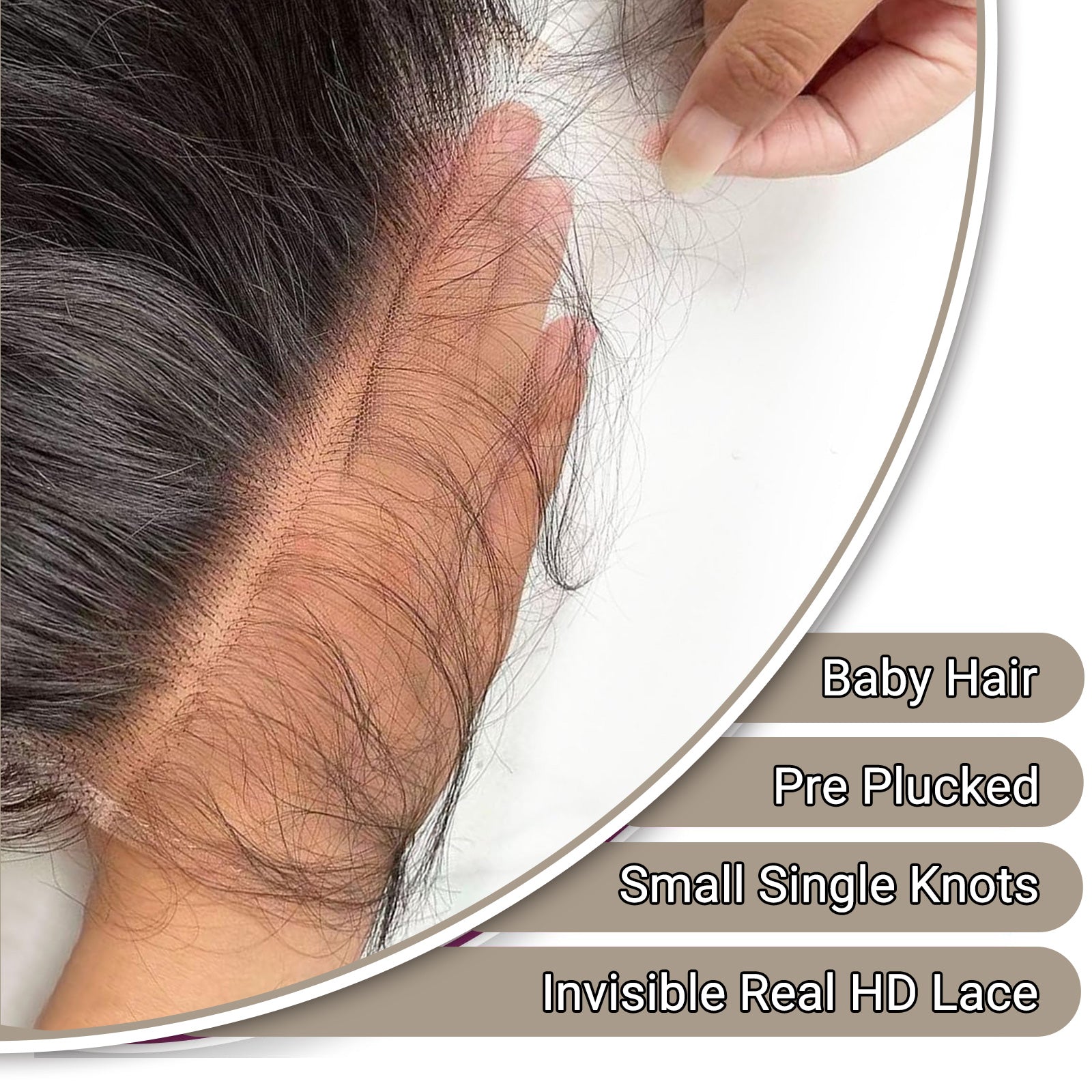 2x6 Real HD Lace Closure  Straight Human Hair