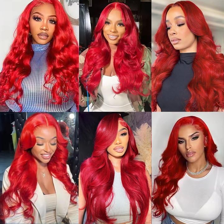 Body Wave Wine Red 3 Bundles For Black Women