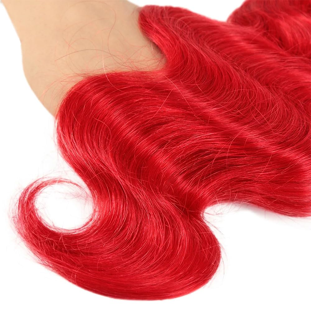Body Wave Wine Red 3 Bundles For Black Women