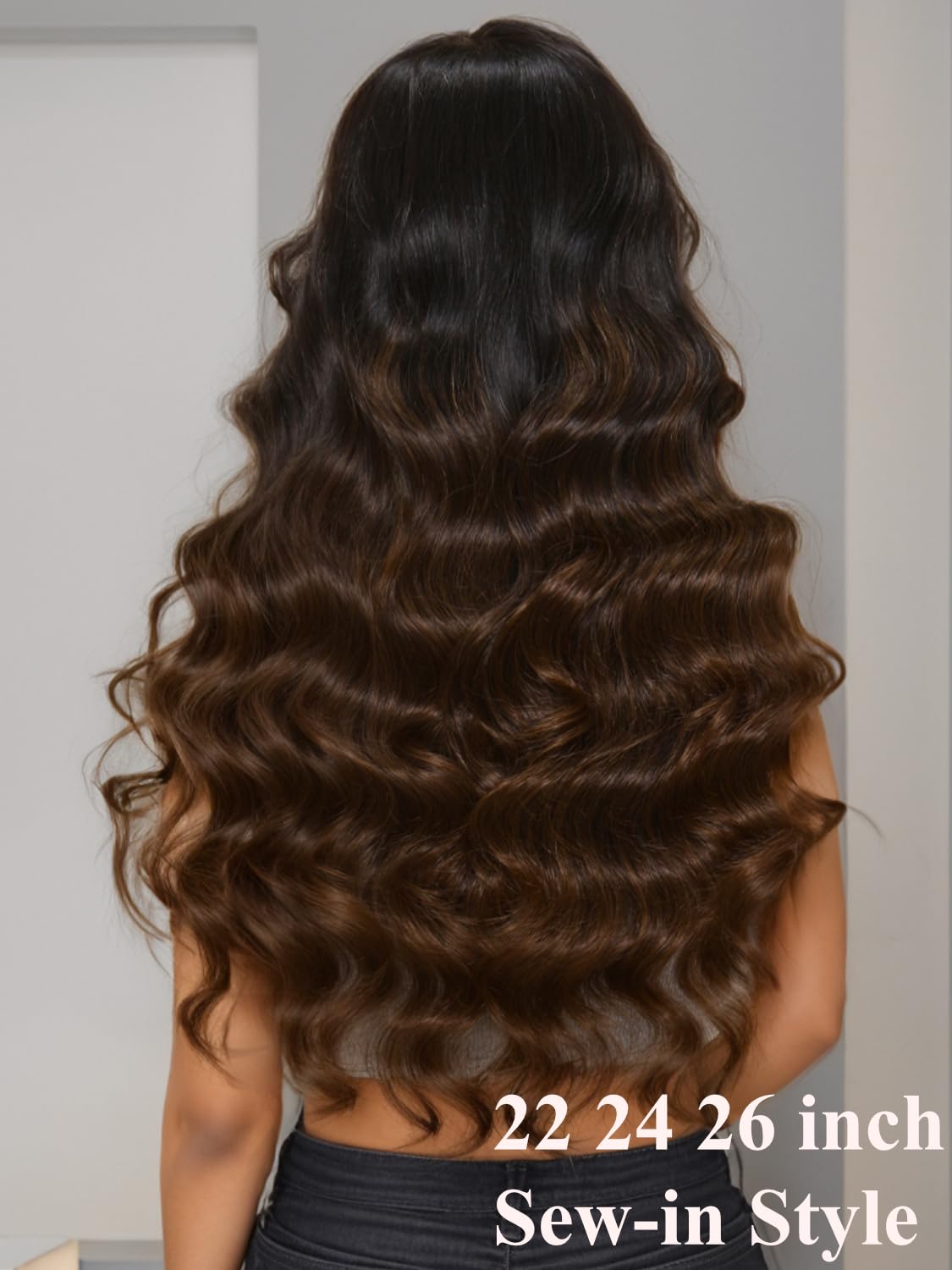 Body Wave Chestnut Brown Ombre 3 Bundles For Black Women