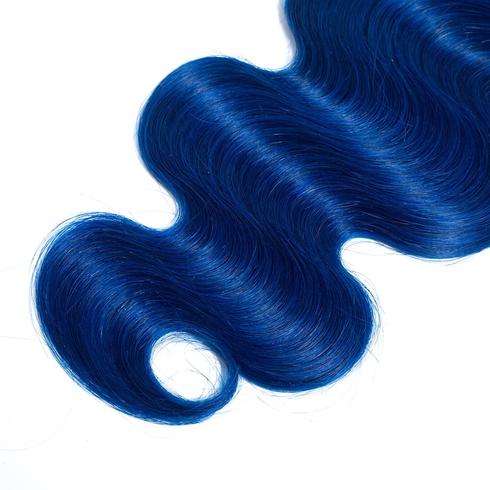 Body Wave T1B Blue 3 Bundles For Black Women