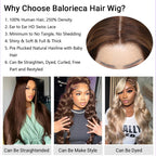 Chocolate Brown Body Wave Human Hair Wig 13x6 HD Lace Front Wig For Black Woman