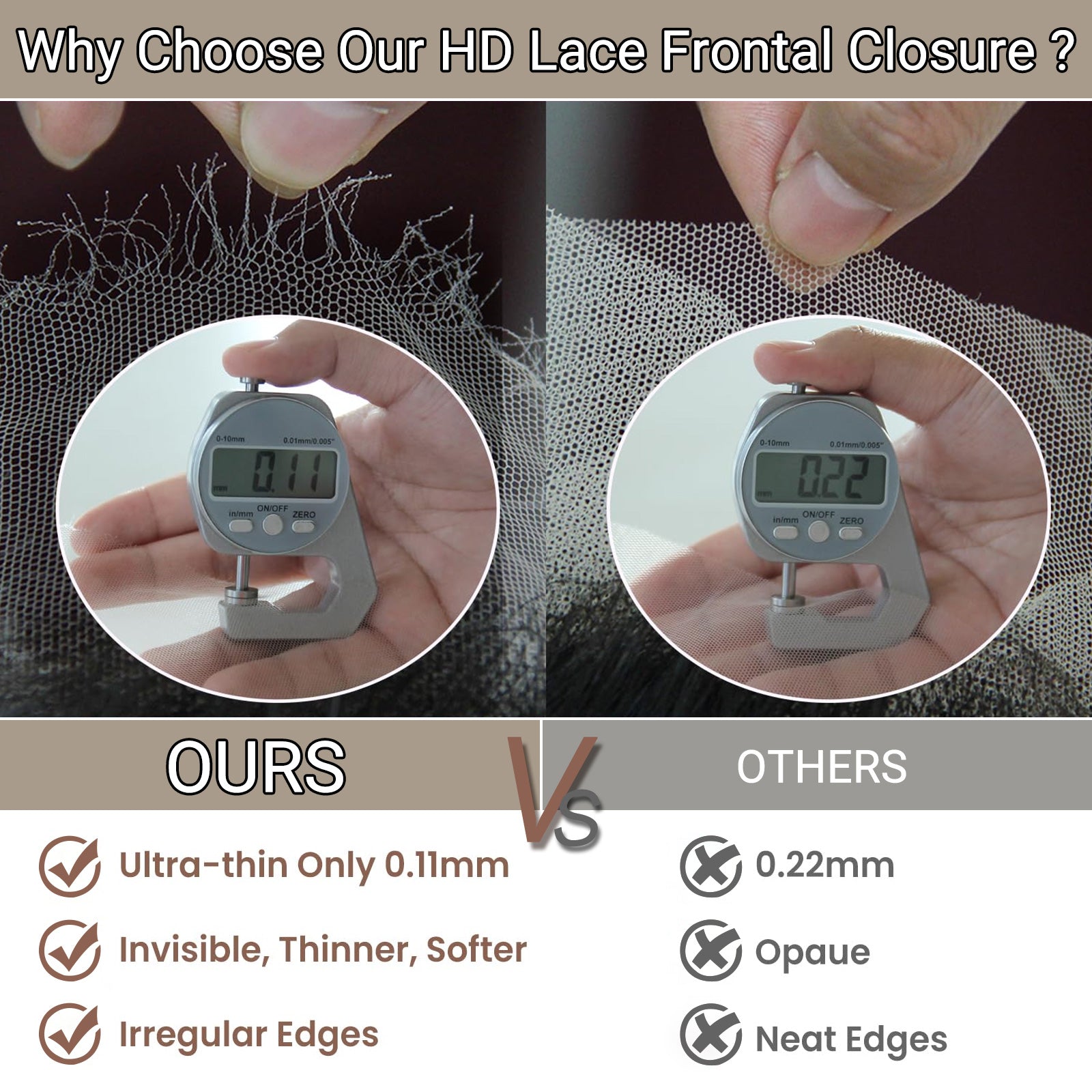 13x4 HD Lace Frontal closure Virgin Body Wave Human Hair