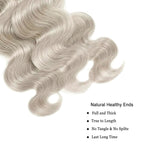 Body Wave Platinum Silver 3 Bundles For Black Women