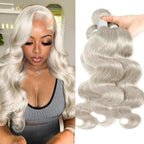 Body Wave Platinum Silver 3 Bundles For Black Women