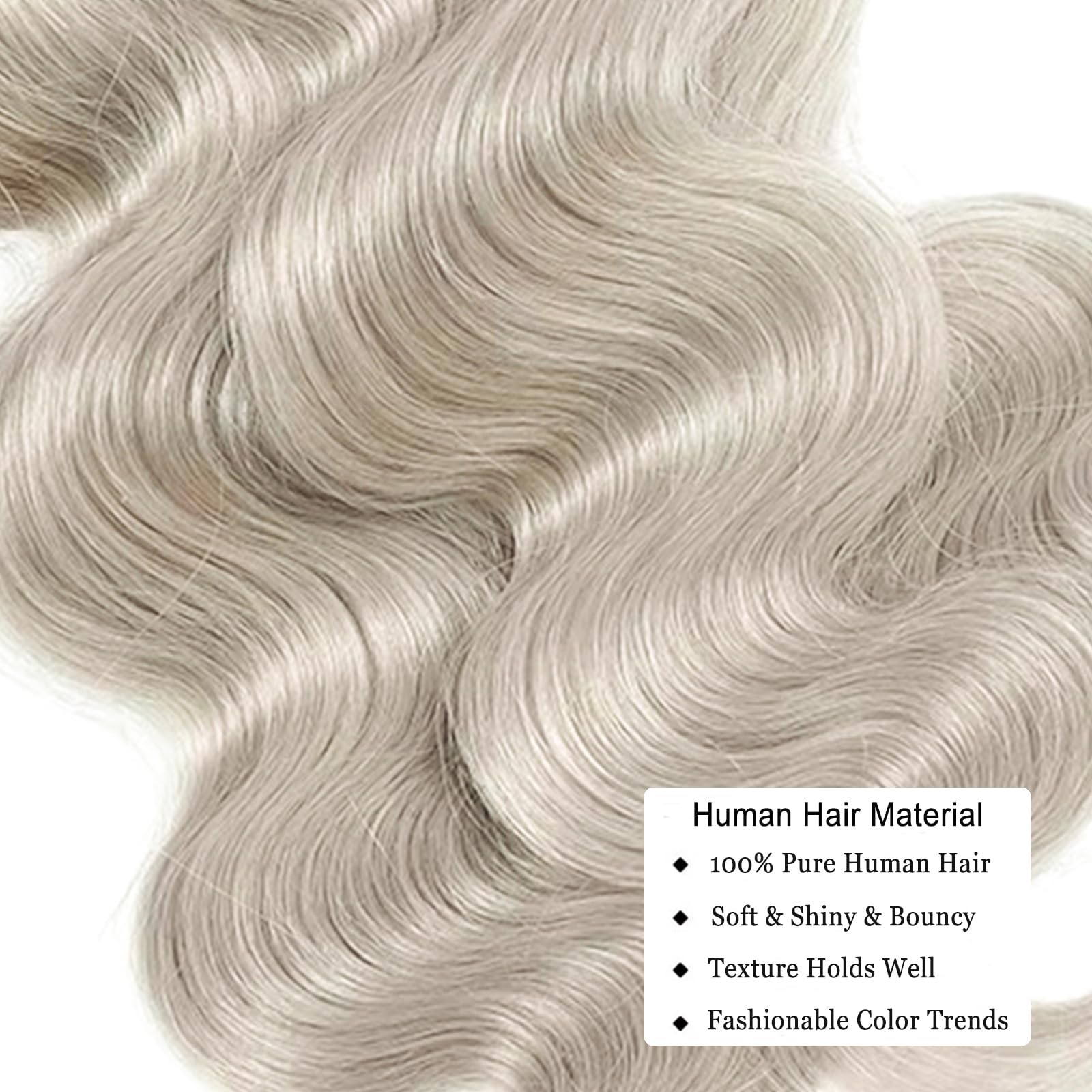Body Wave Platinum Silver 3 Bundles For Black Women