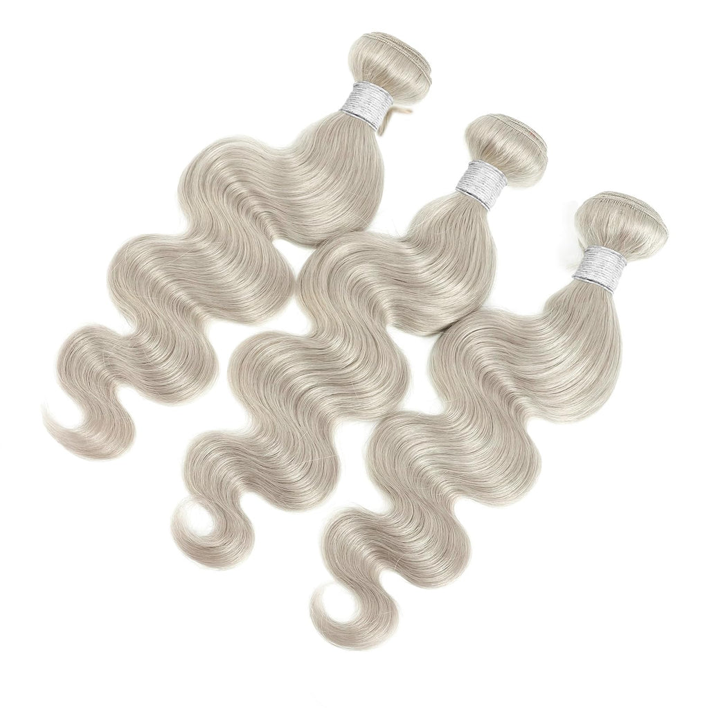 Body Wave Platinum Silver 3 Bundles For Black Women