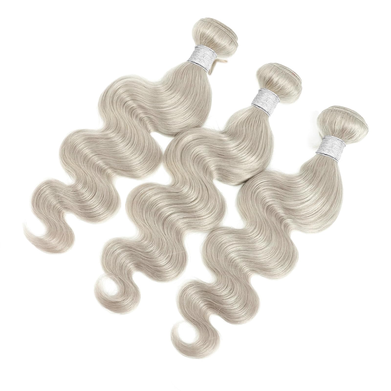 Body Wave Platinum Silver 3 Bundles For Black Women