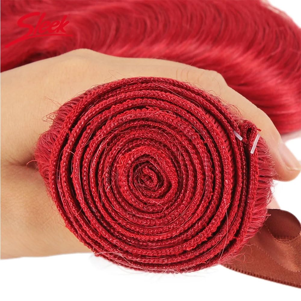 Body Wave Wine Red 3 Bundles For Black Women