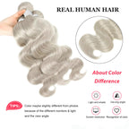 Body Wave Platinum Silver 3 Bundles For Black Women