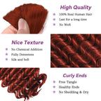 Deep Wave Copper 3 Human Braiding Hair  For Black Women