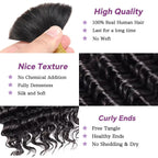 Deep Wave Natural Color 3 Human Braiding Hair  For Black Women