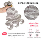 Body Wave Silver Gray 3 Bundles For Black Women