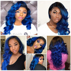 Body Wave T1B Blue 3 Bundles For Black Women