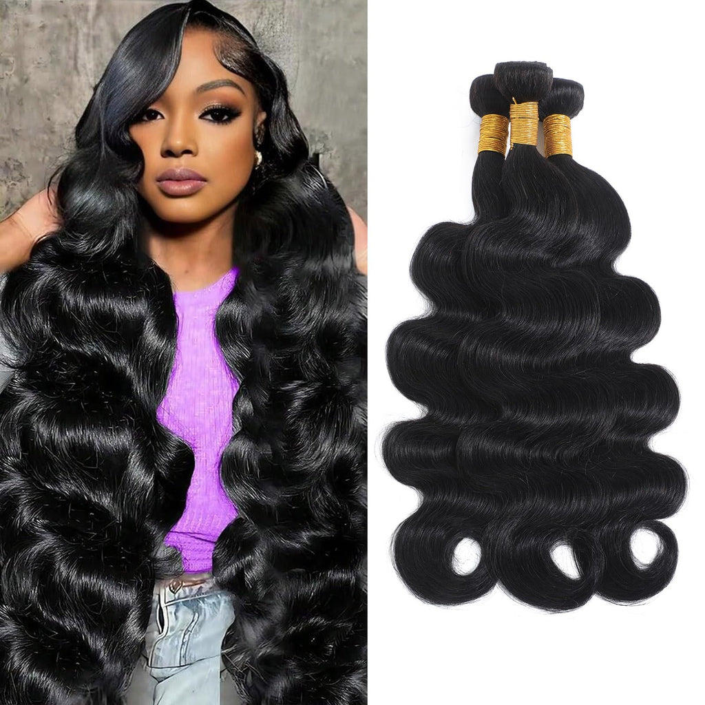 Body Wave Natural Color 3 Bundles For Black Women