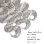 Body Wave Silver Gray 3 Bundles For Black Women