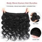Body Wave Natural Color 3 Bundles For Black Women