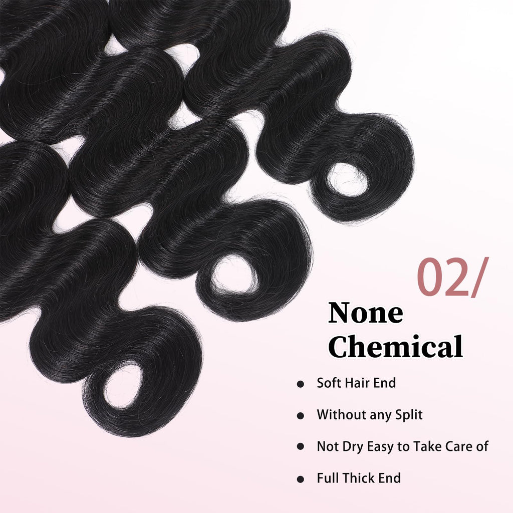 Body Wave Natural Color 3 Bundles For Black Women