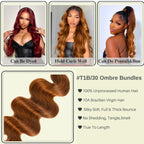 Dark Blonde Wavy 3 Bundles with Lace Closure