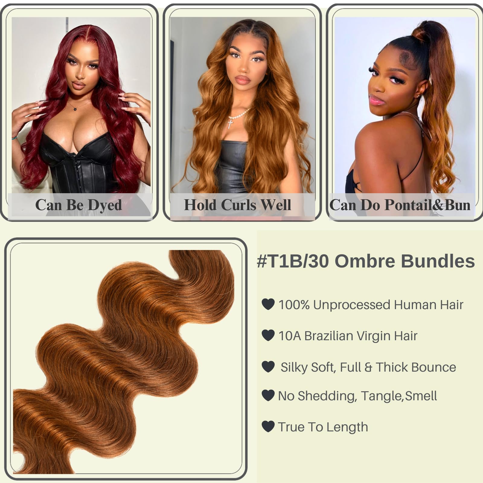 Dark Blonde Wavy 3 Bundles with Lace Closure