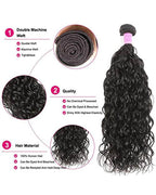 Water Wave Hair 3 Bundles with Lace Closure