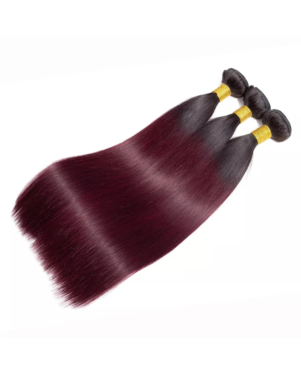 1B/99J Burgundy Red Straight Bundles（3 Bundles）