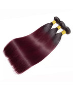 1B/99J Burgundy Red Straight Bundles（3 Bundles）